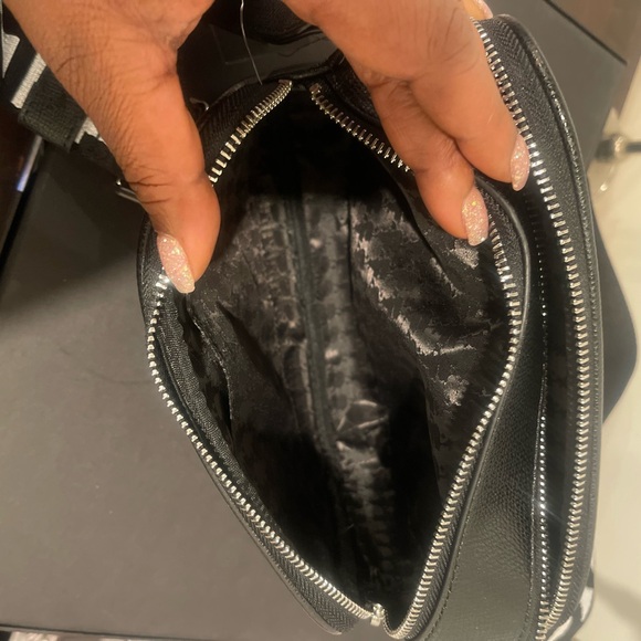 Karl Lagerfeld Black and Red Crossbody Bag with Heart Accents - Picture 5 of 11